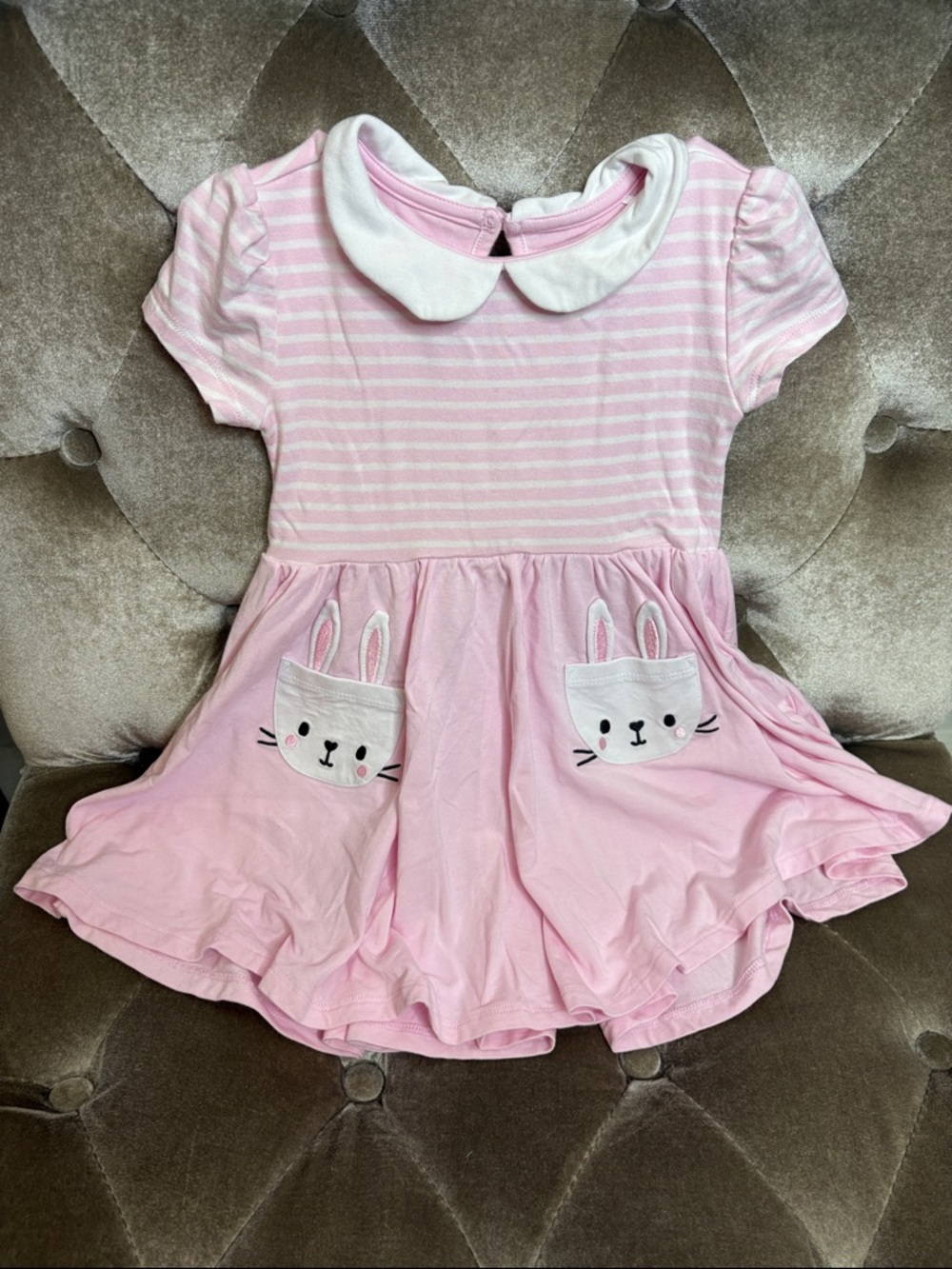 Play by Little Sleepies soft Easter Bunny pocketed skater dress 2T